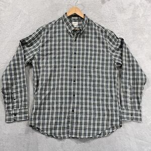 J. Crew Shirt Men's XL Brushed Twill Button Down Plaid Green Preppy‎